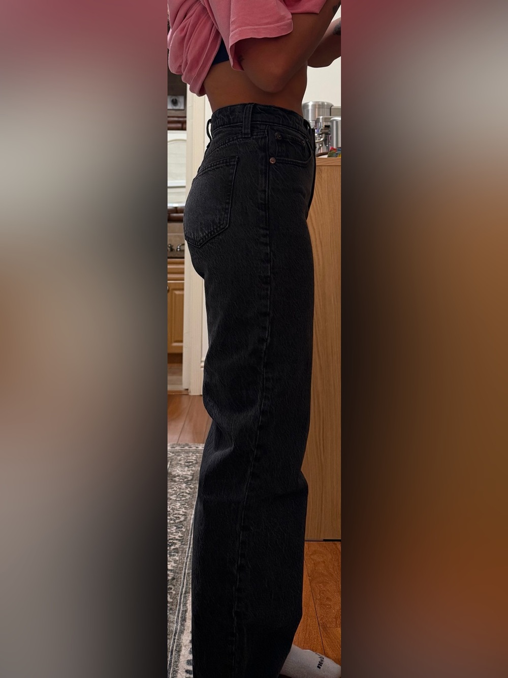Abercrombie & Fitch Charcoal Black High-Rise Jeans - Picture 2 of 4